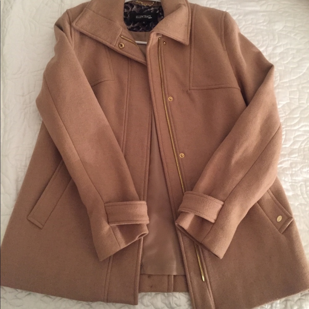 Tan Camel Trench coat by Ellen Tracy